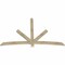 Ekena Millwork Alberta Rough Sawn Timber Gable Bracket, Douglas Fir, 84"W x 53"H x 2"D x 4"F, 15/12 Pitch GBW084X53X0204ALB00RDF - alternate 2